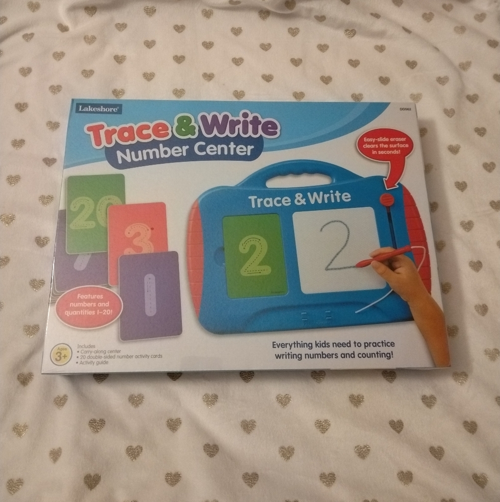 🔥3/$70 *NWT* Lakeshore Trace & Write Number Center